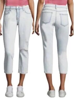 Current Elliott “The Cropped Straight” Jean Size 6 / 28 Light Wash New NWT $228